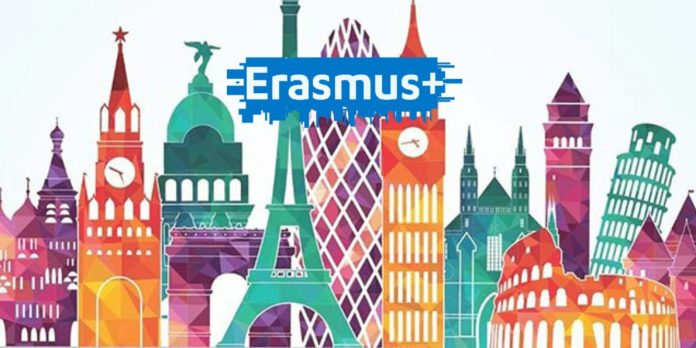 Erasmus con palazzi dei diversi paesi