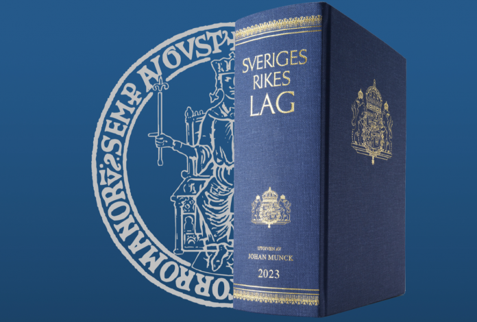 Logo unina con dorsetto libro Sveriges Rikes LAG