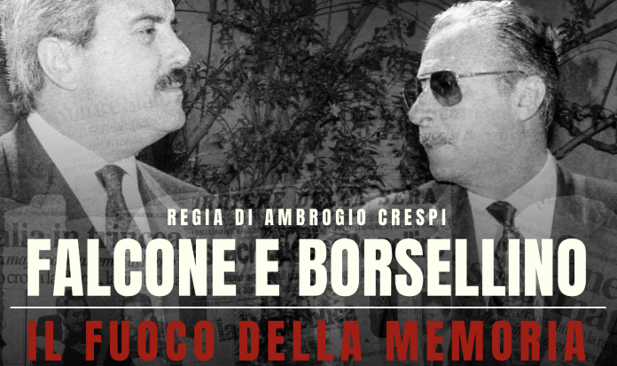 Falcone e Borsellino con titolo il fuoco della memoria