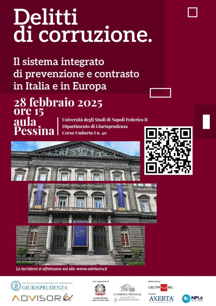 immagine della Federico II con QR code della diretta on line per il convegno