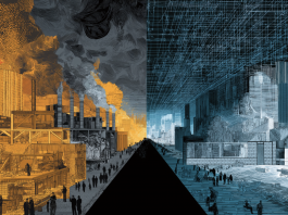 immagine futuristica di città